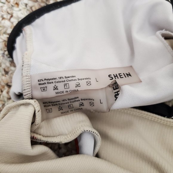 Rib Color Block High Waisted Bikini Swimsuit - Picture 3 of 4